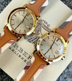 Burberry The City Gold Dial Brown Leather Strap Watch for Women - BU9133 Buy Now By Burberry