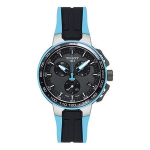 Tissot T Race Cycling Chronograph Black Dial Two Tone Rubber Strap Watch For Men - T111.417.37.441.05 Buy Now By Tissot