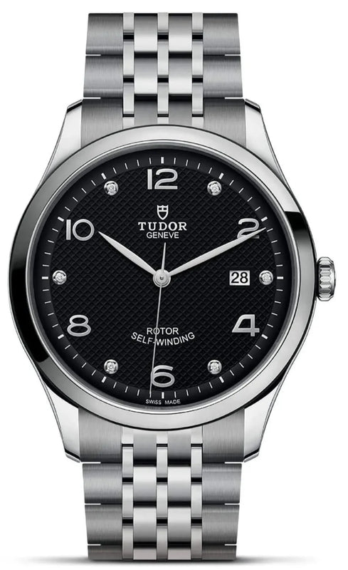 Tudor 1926 Automatic Diamonds Black Dial Silver Steel Strap Watch for Men - M91650-0004 Buy Now By Tudor