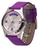 Marc Jacobs Baby Dave Silver Dial Purple Leather Strap Watch for Women - MBM1262 Buy Now By Marc Jacobs