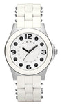Marc Jacobs Pelly White Dial White Silicone Strap Watch for Women - MBM2503
