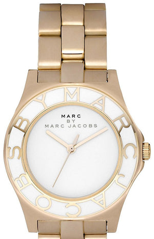 Marc Jacobs Blade White Dial Gold Steel Strap Watch for Women - MBM3050 Buy Now By Marc Jacobs