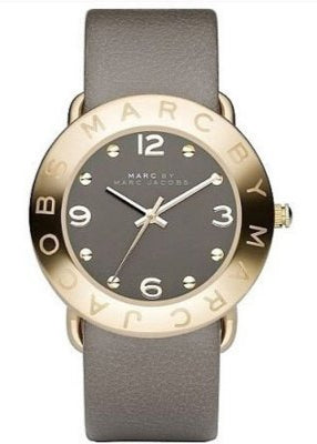 Marc Jacobs Amy Grey Dial Grey Leather Strap Watch for Women - MBM1153 Buy Now By Marc Jacobs