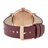 Marc Jacobs Baker Maroon Dial Maroon Leather Strap Watch for Women - MBM1271 Buy Now By Marc Jacobs