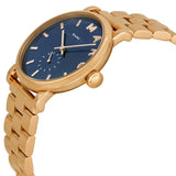 Marc Jacobs Baker Blue Dial Rose Gold Steel Strap Watch for Women - MBM3330 Buy Now By Marc Jacobs