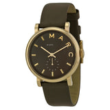 Marc Jacobs Baker Olive Green Dial Olive Green Leather Strap Watch for Women - MBM1328 Buy Now By Marc Jacobs