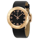 Marc Jacobs Amy Black Dial Black Leather Strap Watch for Women - MBM1225 Buy Now By Marc Jacobs