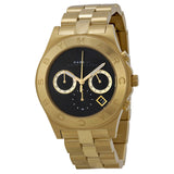 Marc Jacobs Blade Chronograph Black Dial Gold Steel Strap Watch for Women - MBM3309 Buy Now By Marc Jacobs