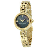 Marc Jacobs Courtney Mother of Pearl Black Dial Gold Steel Strap Watch for Women - MJ3460 Buy Now By Marc Jacobs