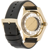Marc Jacobs Henry Skeleton Black Dial Black Leather Strap Watch for Women - MBM1246 Buy Now By Marc Jacobs