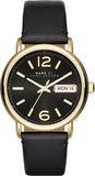 Marc Jacobs Fergus Black Dial Black Leather Strap Watch for Women - MBM8651 Buy Now By Marc Jacobs