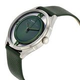 Marc Jacobs Tether Transparent Green Dial Green Leather Strap Watch for Women - MBM1378 Buy Now By Marc Jacobs