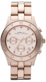 Marc Jacobs Blade Chronograph Rose Gold Dial Rose Gold Steel Strap Watch for Women - MBM3102 Buy Now By Marc Jacobs