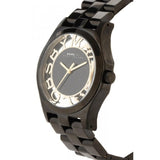 Marc Jacobs Henry Transparent Black Dial Black Steel Strap Watch for Women - MBM3255 Buy Now By Marc Jacobs