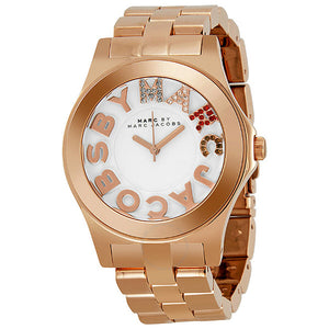 Marc Jacobs Rivera White Dial Rose Gold Steel Strap Watch for Women - MBM3138 Buy Now By Marc Jacobs