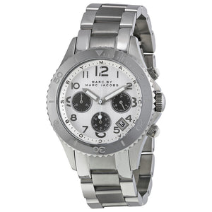 Marc Jacobs Marc Chronograph Silver Dial Silver Steel Strap Watch for Men - MBM3155 Buy Now By Marc Jacobs