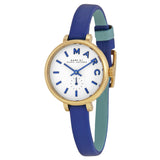 Marc Jacobs Sally White Dial Blue Leather Strap Watch for Women - MBM1354 Buy Now By Marc Jacobs