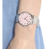 Marc Jacobs Baker Pink Dial Silver Steel Strap Watch for Women - MBM3283 Buy Now By Marc Jacobs