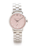 Marc Jacobs Baker Pink Dial Silver Steel Strap Watch for Women - MBM3280 Buy Now By Marc Jacobs