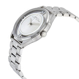Marc Jacobs Tether Transparent Silver Dial Silver Steel Strap Watch for Women - MBM3416 Buy Now By Marc Jacobs