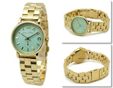 Marc Jacobs Baker Mint Green Dial Gold Steel Strap Watch for Women - MBM3284 Buy Now By Marc Jacobs