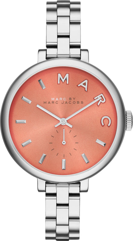 Marc Jacobs Sally Orange Dial Silver Steel Strap Watch for Women - MBM3365 Buy Now By Marc Jacobs