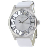 Marc Jacobs Henry Skeleton White Dial White Leather Strap Watch for Women - MBM1241 Buy Now By Marc Jacobs