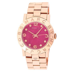Marc Jacobs Amy Pink Dial Rose Gold Steel Strap Dial Watch for Women - MBM8625 Buy Now By Marc Jacobs