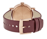 Marc Jacobs Baker Maroon Dial Maroon Leather Strap Watch for Women - MBM1267 Buy Now By Marc Jacobs