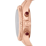 Marc Jacobs Rock Chronograph Mother of Pearl Red Dial Rose Gold Steel Strap Unisex Watch - MBM3251 Buy Now By Marc Jacobs
