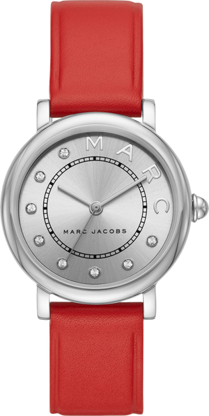 Marc Jacobs Roxy Silver Dial Red Leather Strap Watch for Women - MJ1632 Buy Now By Marc Jacobs