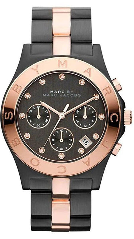 Marc Jacobs Blade Chronograph Grey Dial Two Tone Steel Strap Watch for Women - MBM3180 Buy Now By Marc Jacobs