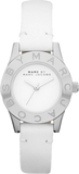 Marc Jacobs Mini Blade White Dial White Leather Strap Watch for Women - MBM1206 Buy Now By Marc Jacobs