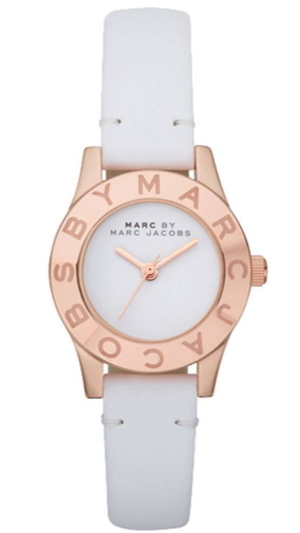 Marc Jacobs Mini Blade White Dial White Leather Strap Watch for Women - MBM1207 Buy Now By Marc Jacobs