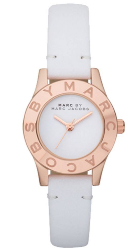 Marc Jacobs Mini Blade White Dial White Leather Strap Watch for Women - MBM1207 Buy Now By Marc Jacobs