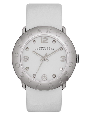 Marc Jacobs Blade White Dial White Leather Strap Watch for Women - MBM1223 Buy Now By Marc Jacobs