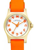 Marc Jacobs Henry Dinky White Dial Orange Leather Strap Watch for Women - MBM1236 Buy Now By Marc Jacobs