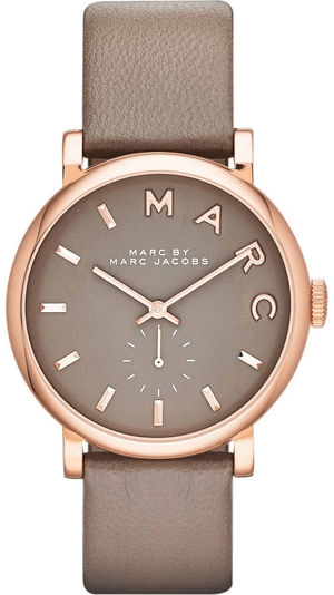 Marc Jacobs Baker Grey Dial Grey Leather Strap Watch for Women - MBM1266 Buy Now By Marc Jacobs