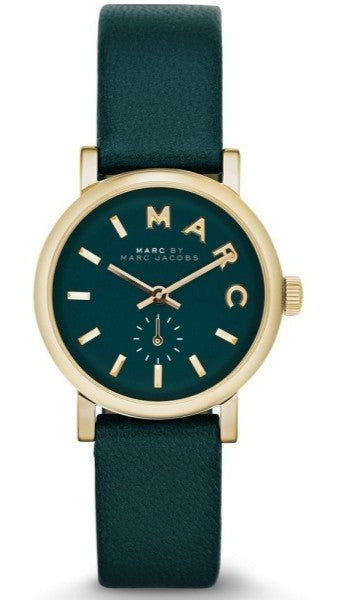 Marc Jacobs Baker Mini Green Dial Green Leather Strap Watch for Women - MBM1272 Buy Now By Marc Jacobs