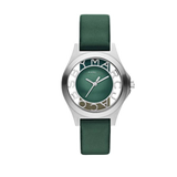 Marc Jacobs Henry Skeleton Green Dial Green Leather Strap Watch for Women - MBM1336 Buy Now By Marc Jacobs