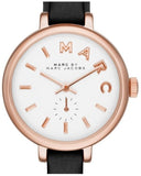 Marc Jacobs Sally White Dial Black Leather Strap Watch for Women - MBM1352 Buy Now By Marc Jacobs