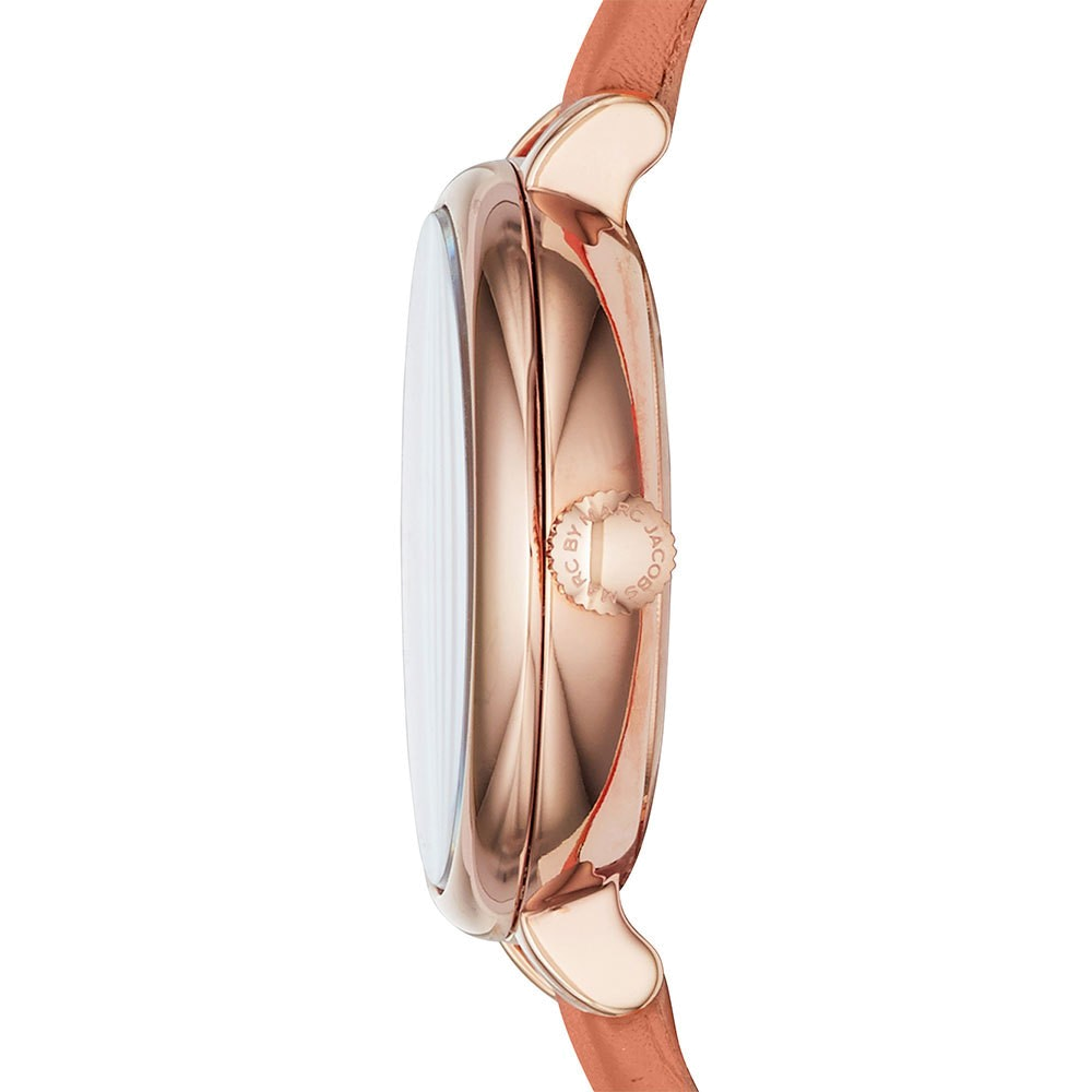 Marc Jacobs Sally White Dial Orange Leather Strap Watch for Women - MBM1355 Buy Now By Marc Jacobs