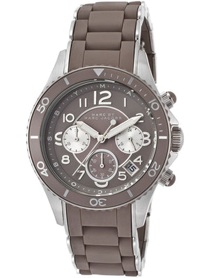 Marc Jacobs Rock Chronograph Grey Dial Grey Silicone Strap Watch for Women - MBM2595 Buy Now By Marc Jacobs