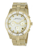 Marc Jacobs Blade Chronograph White Dial Gold Steel Strap Watch for Women - MBM3081 Buy Now By Marc Jacobs
