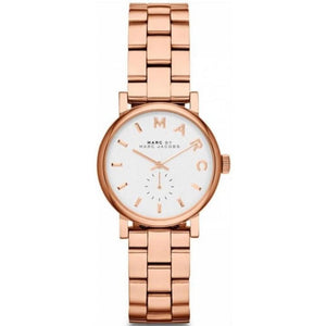 Marc Jacobs Baker White Dial Rose Gold Steel Strap Watch for Women - MBM3248 Buy Now By Marc Jacobs