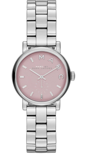 Marc Jacobs Baker Pink Dial Silver Steel Strap Watch for Women - MBM3283 Buy Now By Marc Jacobs