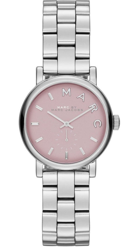 Marc Jacobs Baker Pink Dial Silver Steel Strap Watch for Women - MBM3283 Buy Now By Marc Jacobs