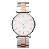 Marc Jacobs Baker White Dial Two Tone Steel Strap Watch for Women - MBM3312 Buy Now By Marc Jacobs