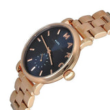 Marc Jacobs Baker Blue Dial Rose Gold Steel Strap Watch for Women - MBM3330 Buy Now By Marc Jacobs