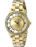 Marc Jacobs Henry Transparent Gold Dial Gold Steel Strap Watch for Women - MBM3338 Buy Now By Marc Jacobs